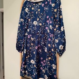Ann Taylor Teal Floral Dress